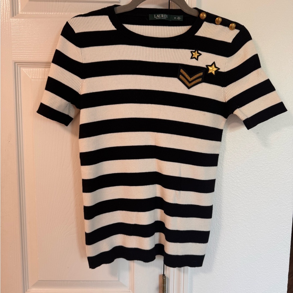 Vintage Ralph Lauren nautical striped knit top M